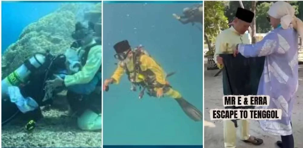 Raya Underwater Erra Fazira, Momen Rare & Menyentuh Hati Di Dasar Laut