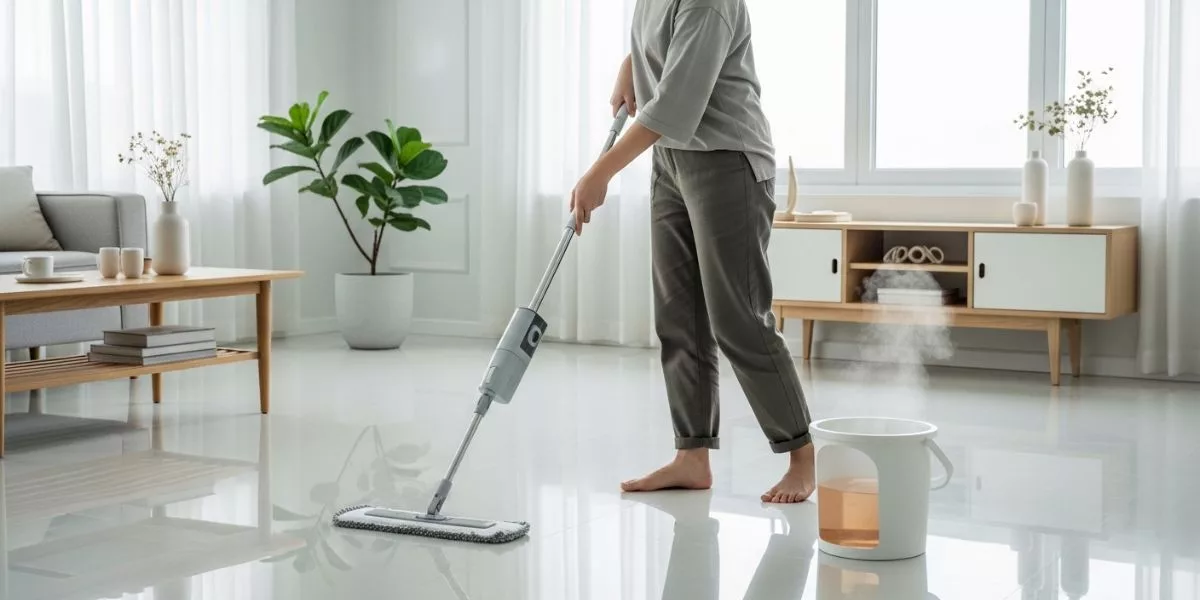 Cara Bersihkan Tandas Tanpa Bahan Kimia Keras, Teknik Mop 4 Kali Sehari Buat Rumah Lebih Bersih & Selamat Untuk Anak