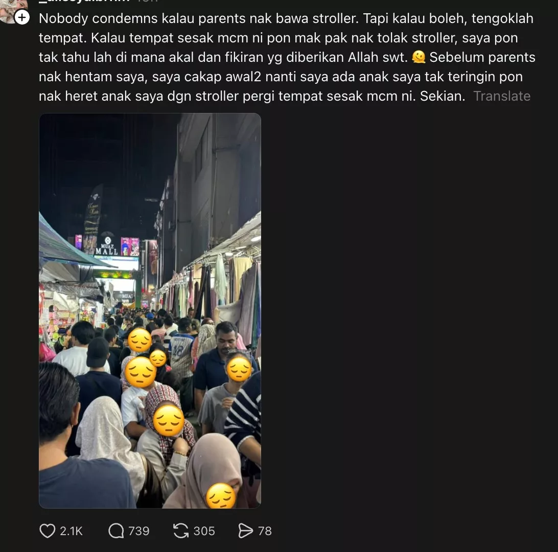 Isu Bawa Anak Naik Stroller Di Tempat Sesak Undang Kecaman, Ramai Pertahankan Ibu Bapa 5 Isu Bawa Anak Naik Stroller Di Tempat Sesak Undang Kecaman, Ramai Pertahankan Ibu Bapa