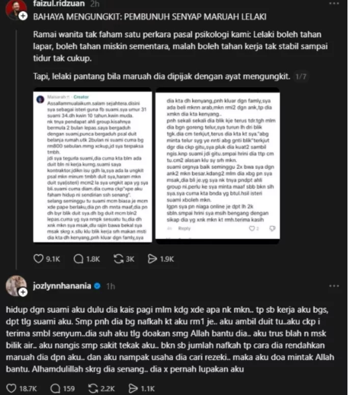 Ozlynn Pernah Terima Nafkah RM1, Kisah Susah Senang Bersama Johan Jadi Inspirasi