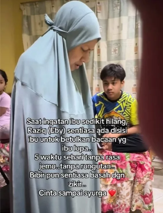 Setia Jaga Ibu Sakit Kanser Hingga Akhir Hayat, Kisah Anak Ini Buat Ramai Sebak