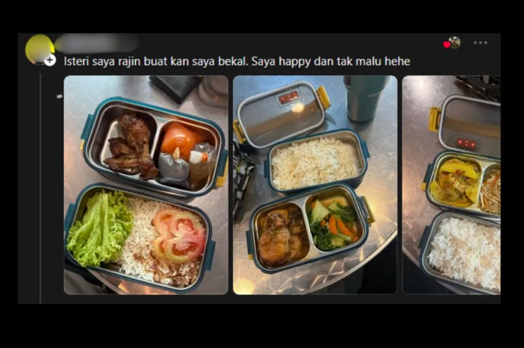 Bawa Bekal Isteri Ke Tempat Kerja, Suami Akui Bangga Bukan Malu