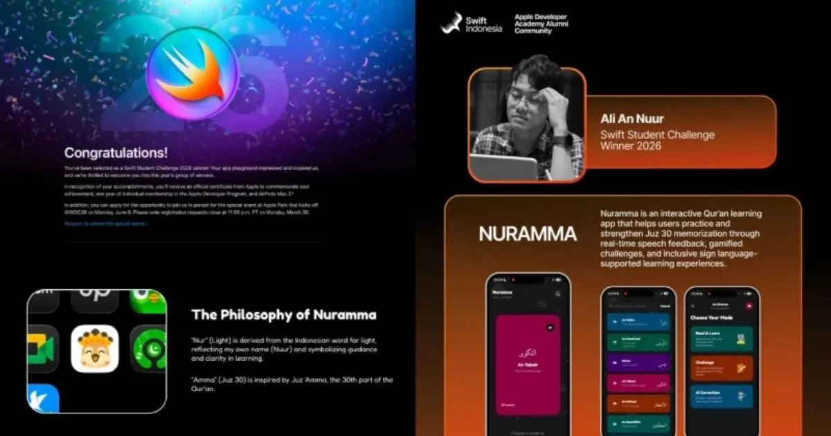 Mahasiswa Cipta Aplikasi AI Bantu Anak-Anak Hafal Al-Quran, Menang Pertandingan Apple 4 Mahasiswa Cipta Aplikasi AI Bantu Anak-Anak Hafal Al-Quran, Menang Pertandingan Apple