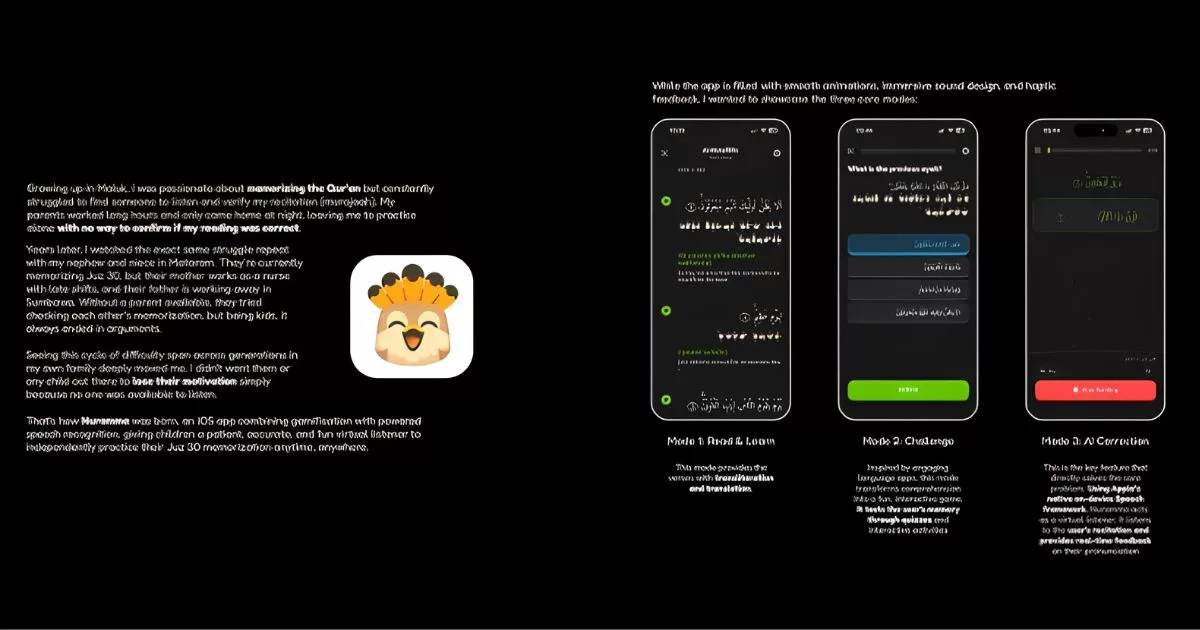 Mahasiswa Cipta Aplikasi AI Bantu Anak-Anak Hafal Al-Quran, Menang Pertandingan Apple 5 Mahasiswa Cipta Aplikasi AI Bantu Anak-Anak Hafal Al-Quran, Menang Pertandingan Apple