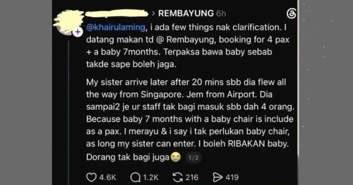 Khairul Aming Jelaskan SOP Bayi Dikira 1 Pax Demi Keselamatan