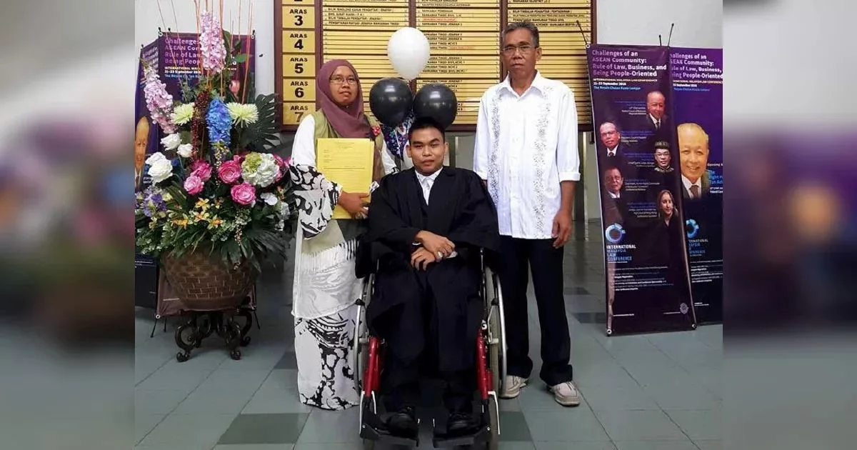 Pengorbanan Ayah, Inspirasi Muhammad Salim Jadi Peguam Walaupun Hidap Cerebral Palsy