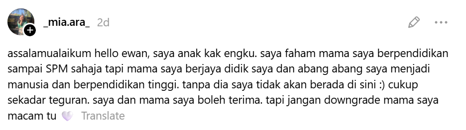 “Mama Hanya Ada SPM, Tapi Berjaya Didik Kami” Anak Raja Azura Pertahan Ibu 6 “Mama Hanya Ada SPM, Tapi Berjaya Didik Kami” Anak Raja Azura Pertahan Ibu