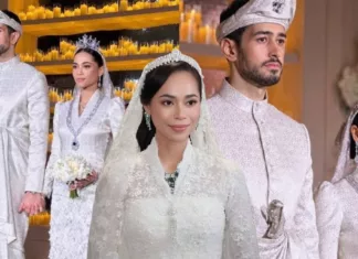 Anggun Bak Puteri Kayangan, Tengku Puteri Ilyana Selamat Bernikah Dengan Christopher Lionel Froggatt