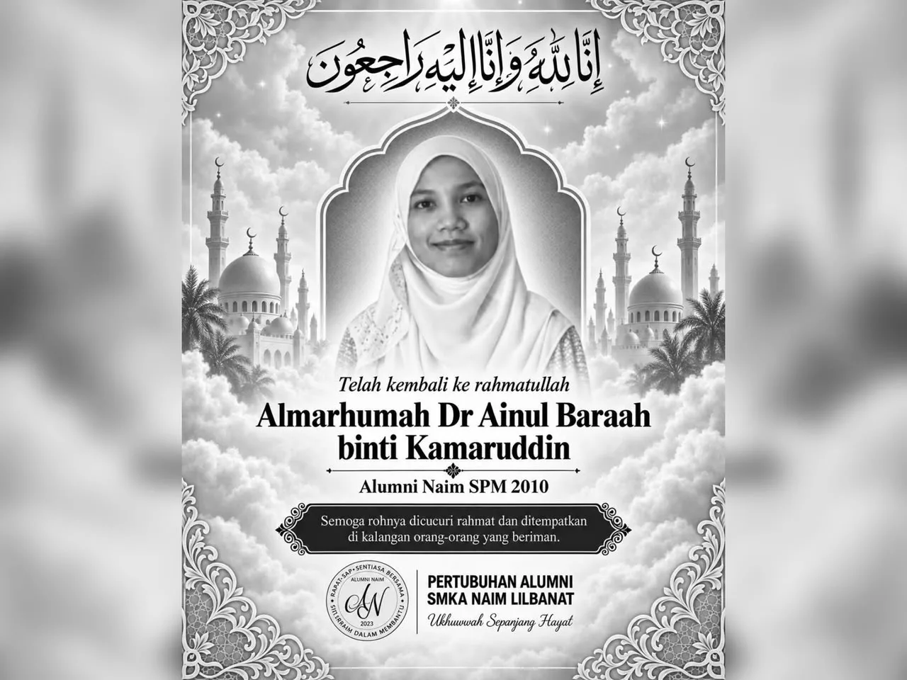 “Berbakti Jauh Dari Tanah Kelahiran” Dr Ainul, Anak Kelantan Yang 'Gugur' Ketika Jalankan Amanah 2 “Berbakti Jauh Dari Tanah Kelahiran” Dr Ainul, Anak Kelantan Yang 'Gugur' Ketika Jalankan Amanah
