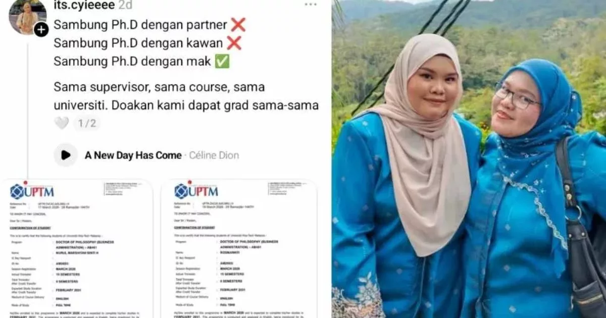 Ibu & Anak Jadi ‘Study Partner’, Sama-Sama Kejar Gelaran PhD