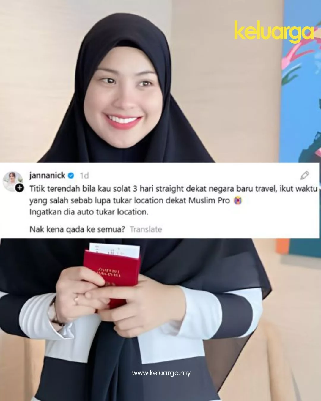 Nak Kena Qada Ke Semua?’ Janna Nick Tersalah Waktu Solat Tiga Hari Di Luar Negara