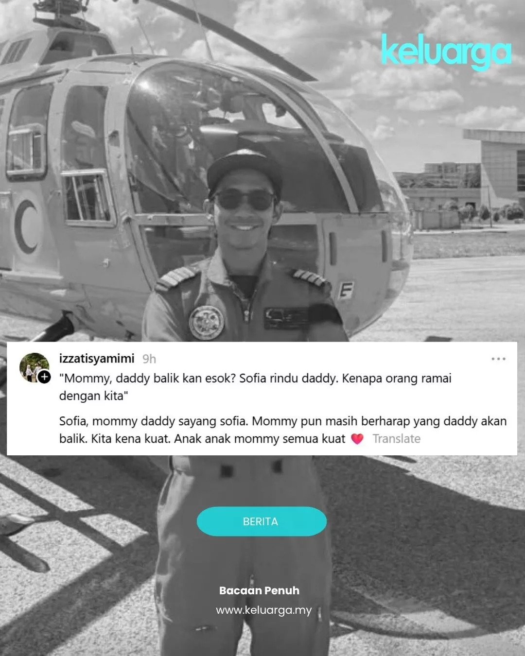 “Daddy Balik Kan Esok?” Luahan Anak Juruterbang Tragedi Helikopter Long Lellang 2 “Daddy Balik Kan Esok?” Luahan Anak Juruterbang Tragedi Helikopter Long Lellang