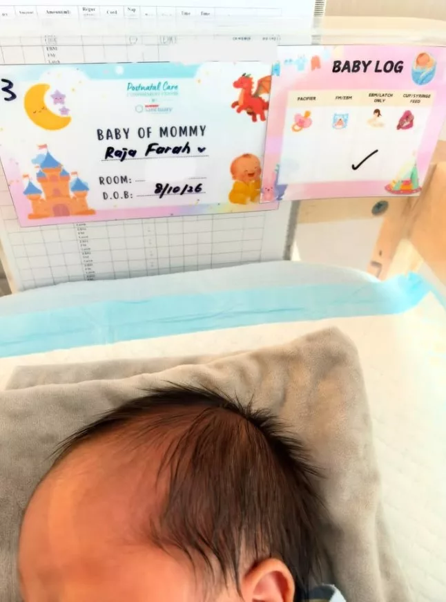 “Alhamdulillah, It’s A Boy!” Raja Farah Selamat Timang Anak Kelima