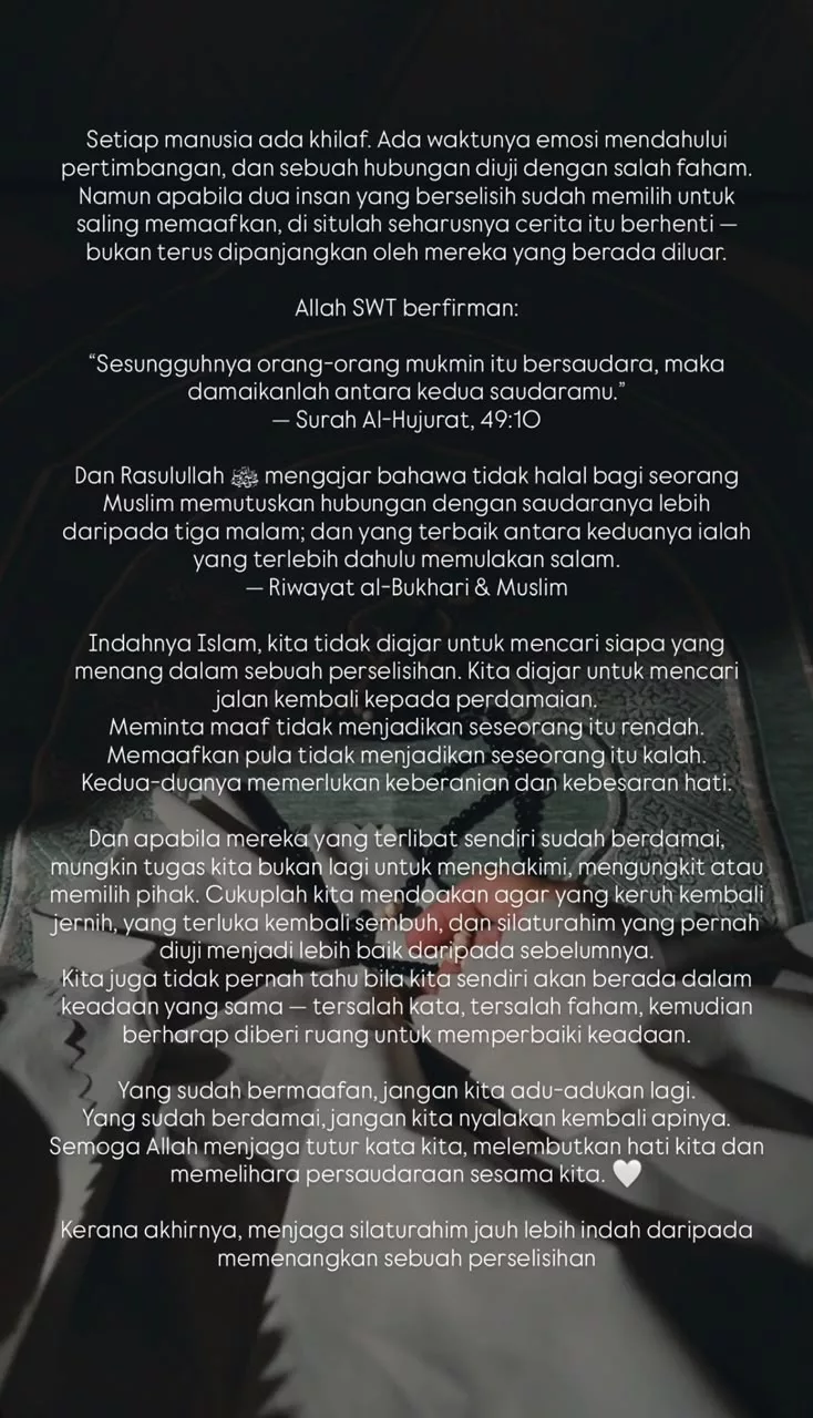 “Meminta Maaf Tak Jadikan Kita Rendah…” Siti Nurhaliza Bersuara Isu Menantu & Lesti Kejora 3 “Meminta Maaf Tak Jadikan Kita Rendah…” Siti Nurhaliza Bersuara Isu Menantu & Lesti Kejora
